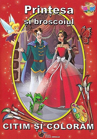 Cărți de colorat - Prințesa și broscoiul – Hans Christian Andersen