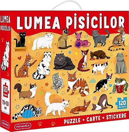 Jucării și jocuri - Puzzle 120 piese - Lumea pisicilor