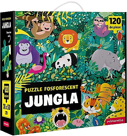 Jucării și jocuri - Puzzle fosforescent 120 piese - Jungla
