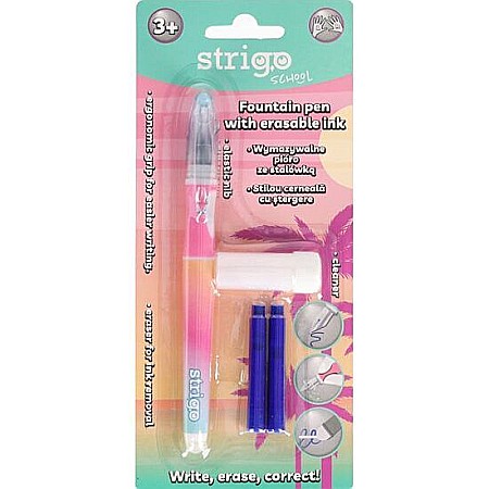 Stilouri școlare - Stilou Strigo cu cerneala termosensibila si stergere 2 rezerve Gradient