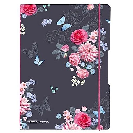 Rechizite școlare - Caiet My.Book flex A4 2x40 file 80 gr velin Ladylike flowers Herlitz