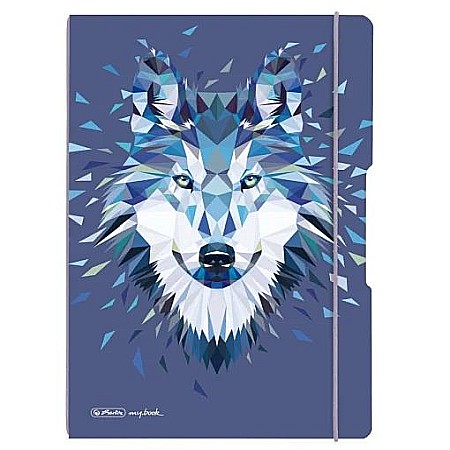 Rechizite școlare - Caiet My.Book flex A5 40 file dictando Wild animals wolf Herlitz