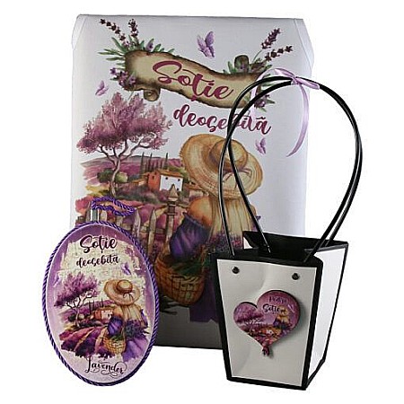 Casă și decorațiuni - Set cadou sotie deosebita cu 3 piese lavender 30026