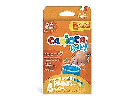 Rechizite școlare - Acuarele baby finger paint carioca 8*50ml skp052