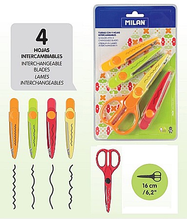 Accesorii școlare - Foarfeca cu 4 profile 904 Milan