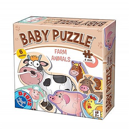 Jocuri educative și de societate - Baby puzzle farm animals dto71262
