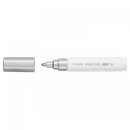 Markere - Marker cu vopsea pintor argintiu mediu psw-pt-ms
