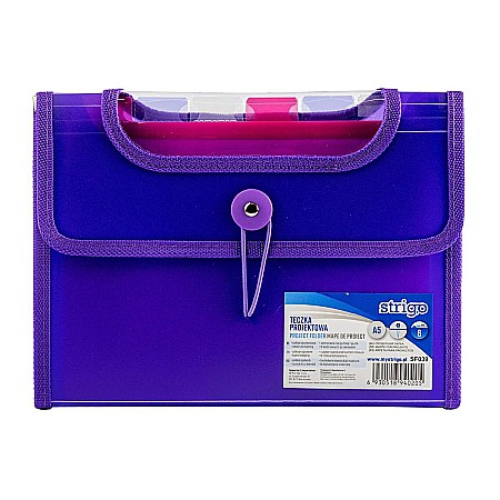 Mape și serviete - Mapa Strigo plastic extensibil A5 6 compartimente mov