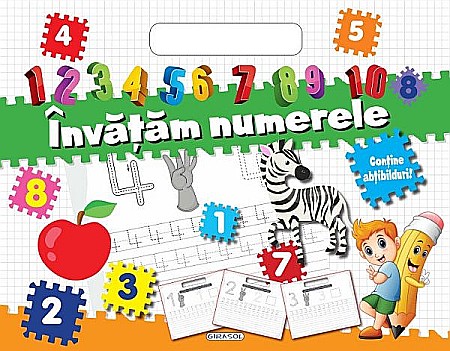 Cărți - Bloc cu abtibilduri. Invatam numerele