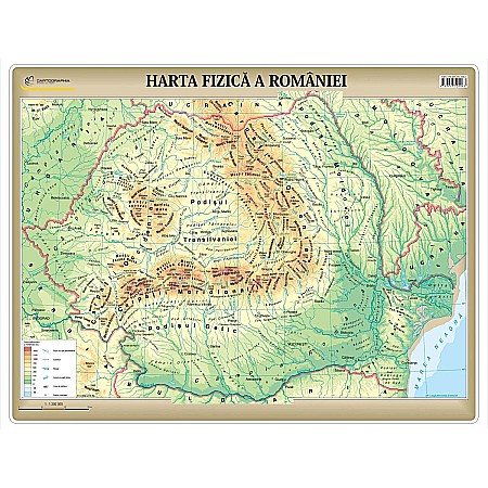 Cărți - Harta fizica a Romaniei