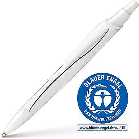 Rechizite școlare - Ballpoint pen reco white refill eco 725 m black