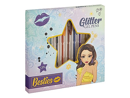 Pixuri - Set 12 pixuri cu gel si sclipici besties gdbst140027