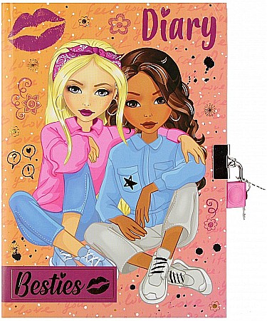 Papetărie și articole din hârtie - Jurnal a5 cu lacat besties