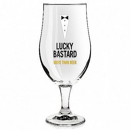 Căni și pahare - Pahar bere 400ml  lucky bastard nklbbeer001