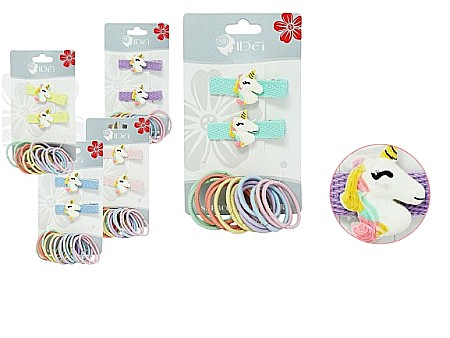 Accesorii personale și beauty - Set elastice si agrafe de par 18piese 81577