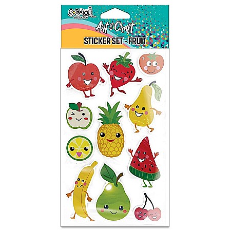 Artă și creativitate - Accesorii craft stickere 3d fructe s-cool sc2813