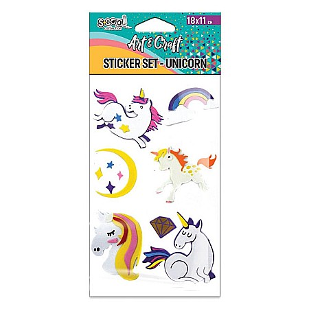 Artă și creativitate - Accesorii craft stickere 3d unicorni s-cool sc2606