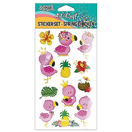 Artă și creativitate - Accesorii craft stickere 3d flamingo s-cool sc2802