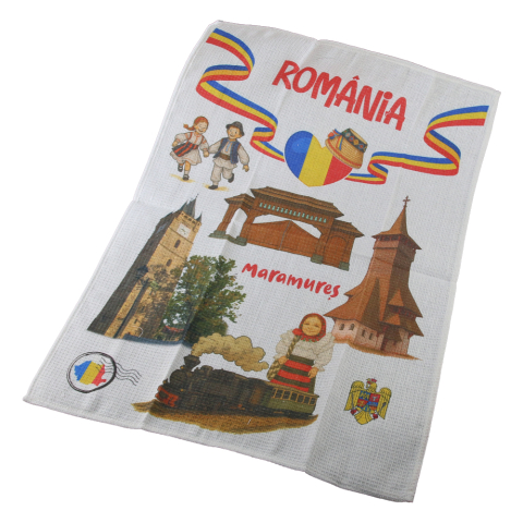 Casă și decorațiuni - Prosop de bucatarie suvenir Romania 43x62 cm – Maramures