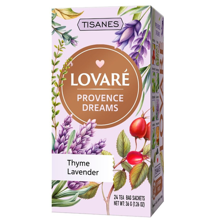 Ceai de plante, fructe si petale de flori Provence Dreams 24 plicuri x 1.5 g Lovare [1]
