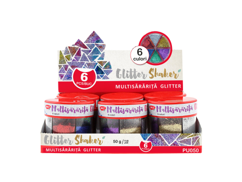 Lipici și adezivi - Pudra glitter Multisararita 6 culori Daco