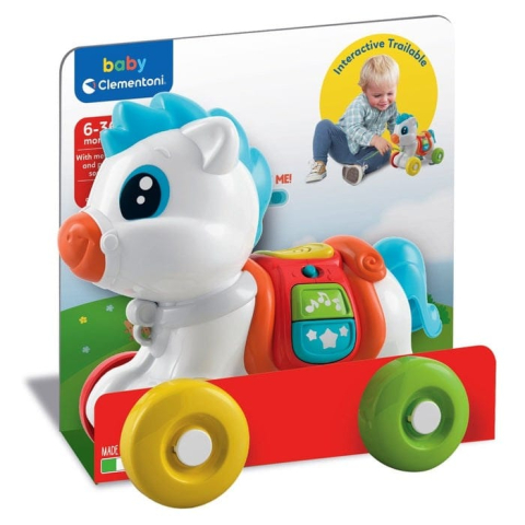 Jucarie de impins si tras Clementoni Pull along pony [0]