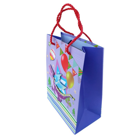 Punga cadou hartie dinozauri si baloane 3D 18x23cm culori diferite [4]