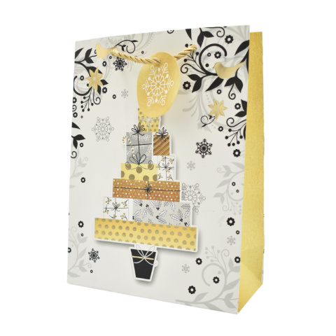 Cutii și pungi cadou - Punga cadou Craciun 24x18x8.5 cm