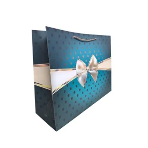 Punga cadou Karmisee XL cu fundita aurie si buline 47 x 36 x 15 cm culori diferite [1]