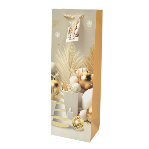 Noutăți Librăria Compas - Punga cadou sticla Craciun 35x12x9 cm