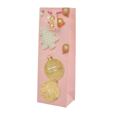 Noutăți Librăria Compas - Punga cadou sticla Craciun 36x12x9 cm