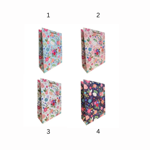 Punga cadou cu model floral carton gros 32 x 26 x 12 cm modele diferite [1]