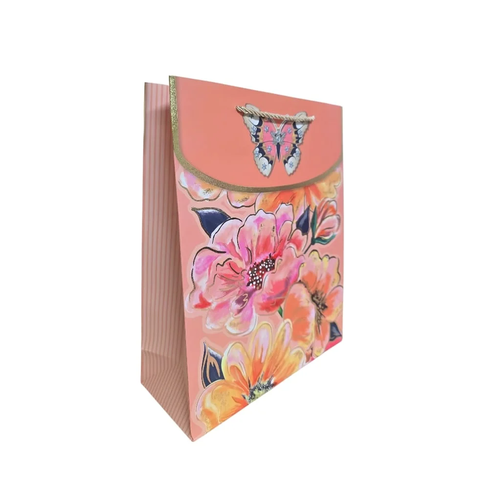 Pungi cadou Karmiseé 42x31x12cm flori si accent 3D [2]