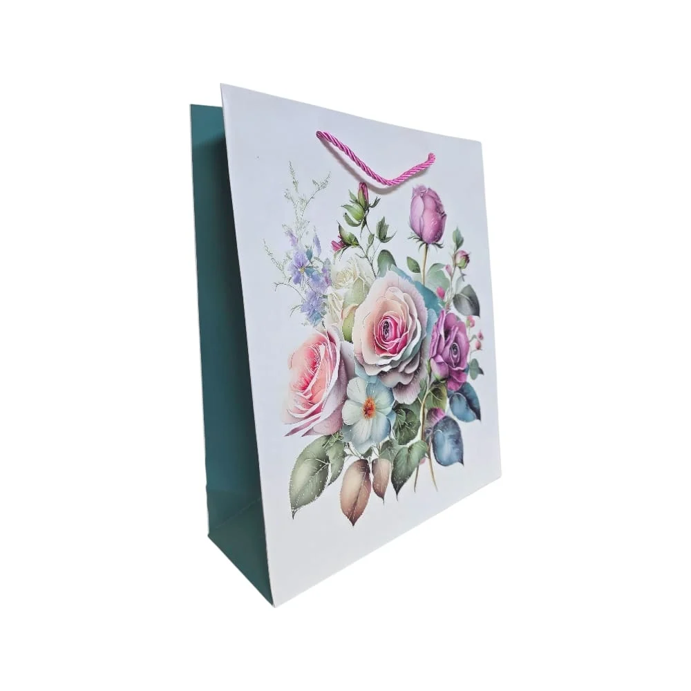 Pungi cadou Karmiseé L 42x31x12cm modele florale [5]