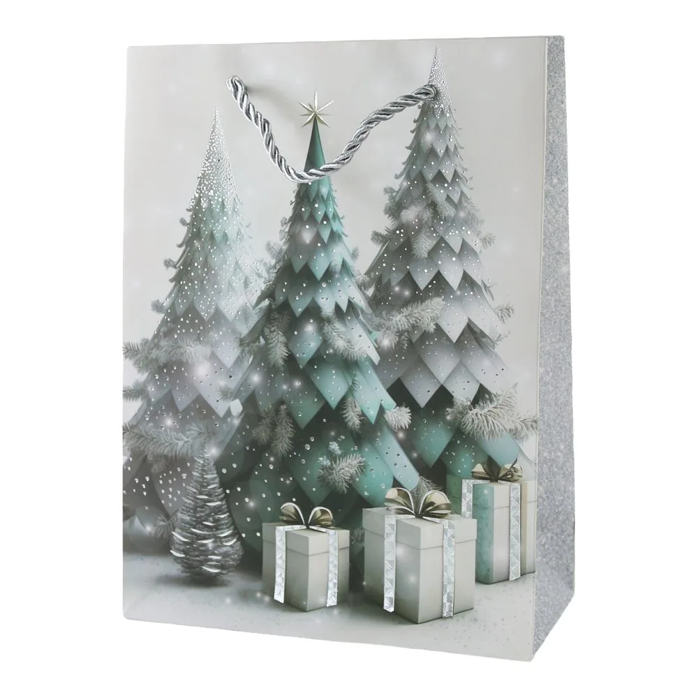 Punga cadou de Craciun 18 x 8 x 24 cm brad impodobit modele diverse [3]