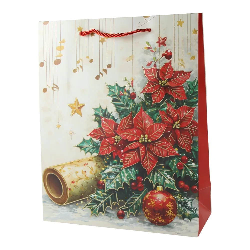 Punga cadou de Craciun 26 x 10 x 32 cm Craciunita cu note muzicale [5]