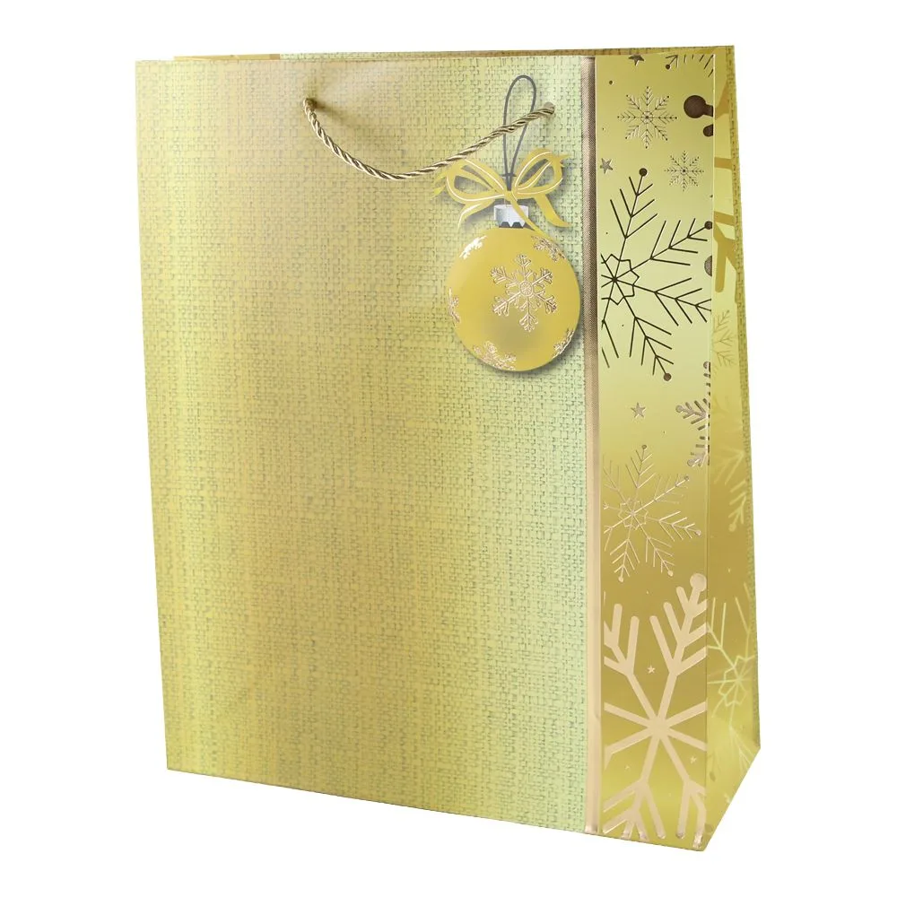 Punga cadou de Craciun 26 x 32 cm glob si fulgi de nea modele diverse [4]
