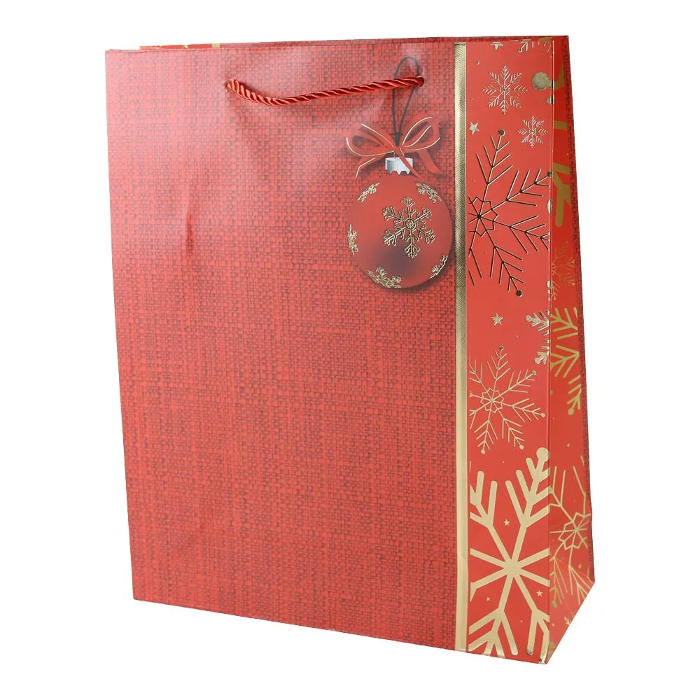 Punga cadou de Craciun 26 x 32 cm glob si fulgi de nea modele diverse [3]