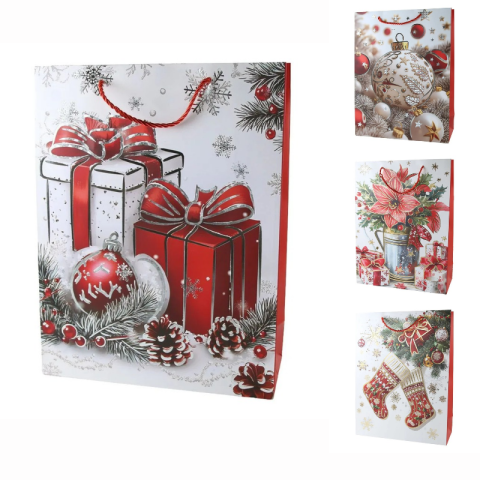 Noutăți Librăria Compas - Punga cadou de Craciun Magia Craciunului 31 x 12 x 40 cm modele diverse