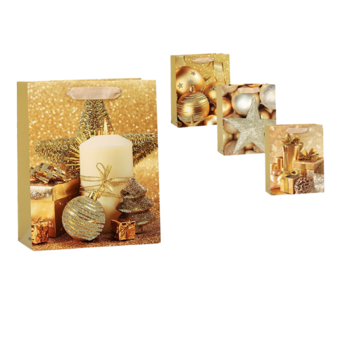 Noutăți Librăria Compas - Punga cadou Craciun 38x50x18 cm