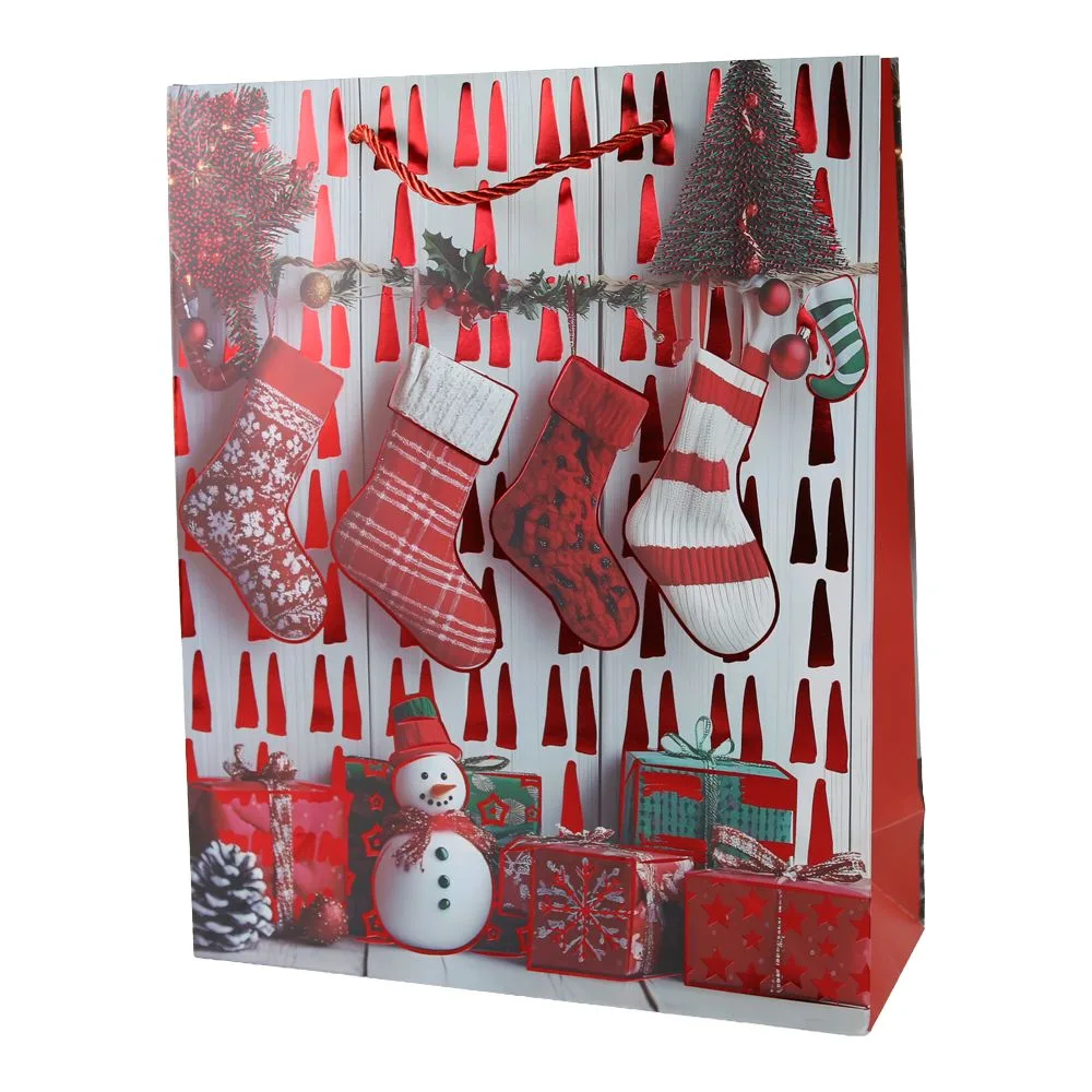 Punga cadou de Craciun 26 x 32 cm brad si cadouri modele diverse [5]