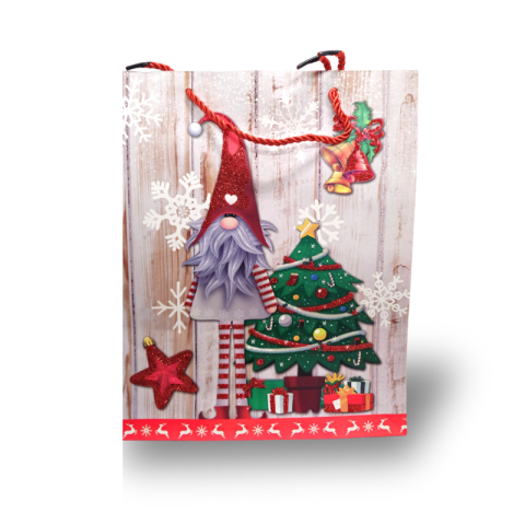 Punga cadou cu motive de Craciun 26x32x10 cm [1]