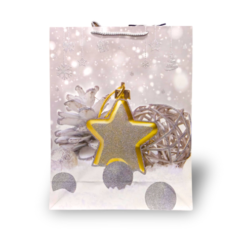 Punga cadou cu motive de Craciun 31x40x12 cm [1]
