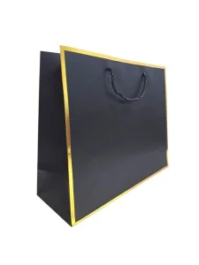 Punga cadou din carton gros cu margine aurie 38 x 32 x 12 cm [2]