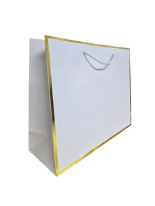 Punga cadou din carton gros cu margine aurie 38 x 32 x 12 cm [5]