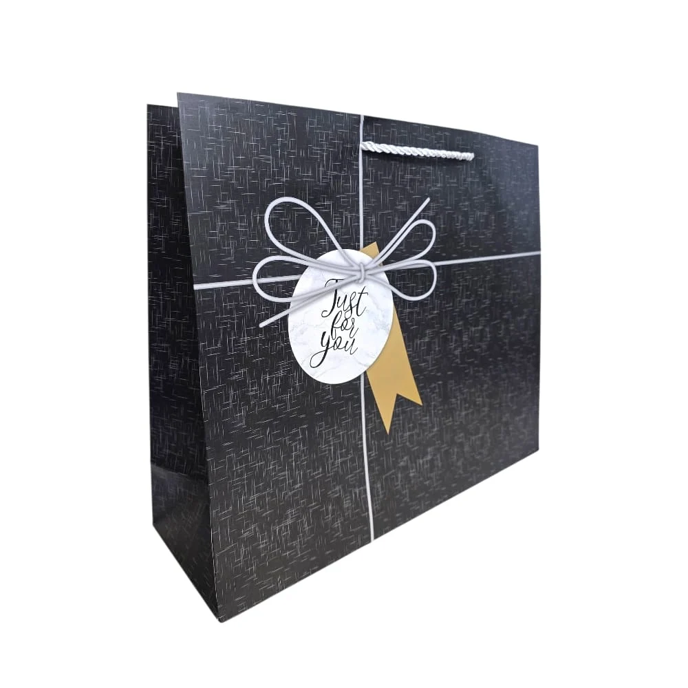 Punga cadou cu eticheta Just for You 38x32x12cm diverse culori [1]