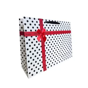 Punga cadou cu buline si funda „Best Wishes” 47 x 36 x 15 cm modele diferite [4]