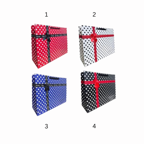 Punga cadou cu buline si funda „Best Wishes” 47 x 36 x 15 cm modele diferite [1]