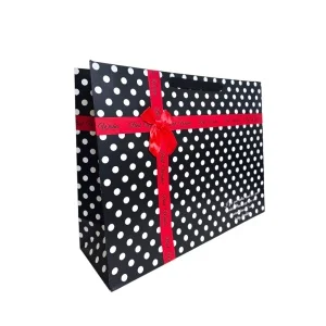 Punga cadou cu buline si funda „Best Wishes” 47 x 36 x 15 cm modele diferite [3]