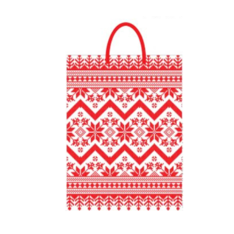 Accesorii pentru impachetat - Punga cadou Romania 26x32x12 cm rosu alb